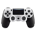 eXtremeRate Black Anti-Skid Sweat-Absorbent Controller Grips for ps4 Controller, Professional Textured Soft Rubber Handle Grips for ps4 Slim Pro