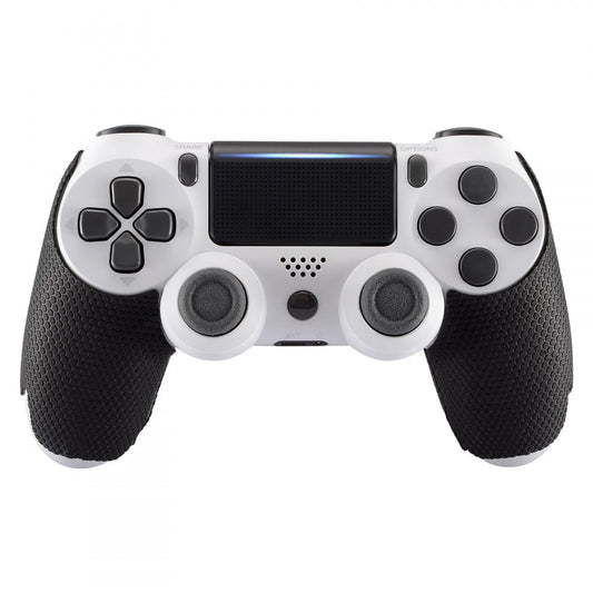 eXtremeRate Black Anti-Skid Sweat-Absorbent Controller Grips for ps4 Controller, Professional Textured Soft Rubber Handle Grips for ps4 Slim Pro