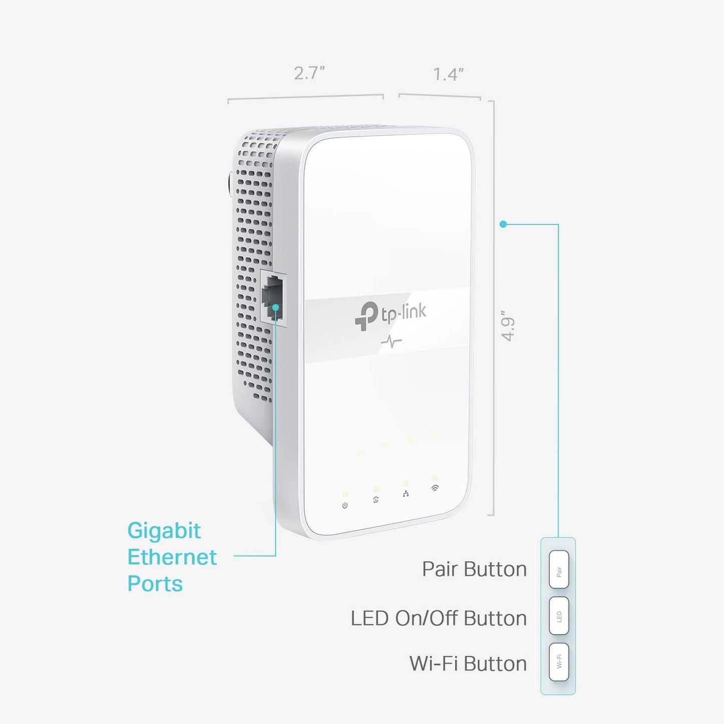TP-Link Powerline WiFi Extender- AC1200 Dual Band Network Extender