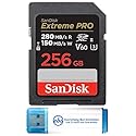 SanDisk 256GB Extreme Pro UII SD Memory card works with Canon EOS R50 V, EOS R5, EOS R6 Mark II Mirrorless Camera (SDSDXEP-256G-GN4IN) Bundle with 1