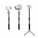 Koolehaoda Tripod Extension Tube, 2 Section Aluminium Tripod Center Column Extender, Gimbal Extension Pole Handheld Extension Bar Telescopic Stick Rod