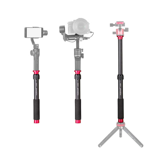 Koolehaoda Tripod Extension Tube, 2 Section Aluminium Tripod Center Column Extender, Gimbal Extension Pole Handheld Extension Bar Telescopic Stick Rod