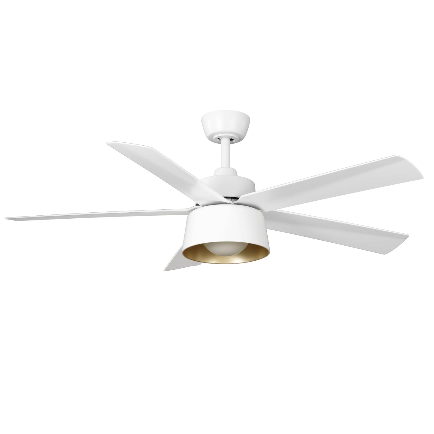 kathy ireland HOME KICF58315 52" Pinkman Ceiling Fan with Light & Remote, Damp Rated Indoor/Outdoor, Energy-Efficient 6-Speed DC Motor, Modern Design