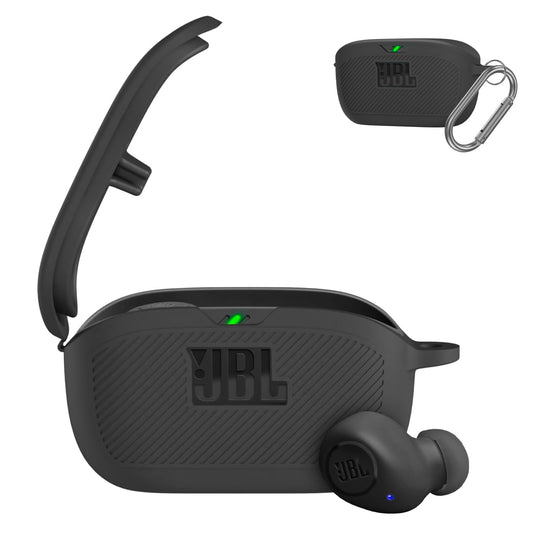 WADVCU for JBL Vibe Buds Case Cover, Silicone Protective Portable Scratch Shock Resistant Logo Visible Design Cover Compatible with JBL Vibe Buds