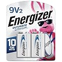 Energizer Ultimate Lithium 9V Batteries (2 Pack), Lithium 9 Volt Batteries