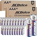 Powermax ACDelco Double AA and Triple AAA Batteries, 40-Count Battery Combo Pack for Home and Office, 20-Count Each, 10-Year Shelf Life