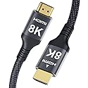 Adauxter 8K HDMI Cable 33 FT, HDMI to HDMI Cord with Ethernet CEC 4K 240Hz 165Hz 144Hz 120Hz 10K 8K 60Hz eARC eARC Netflix HDCP2.3 HDR10+ PC Laptop