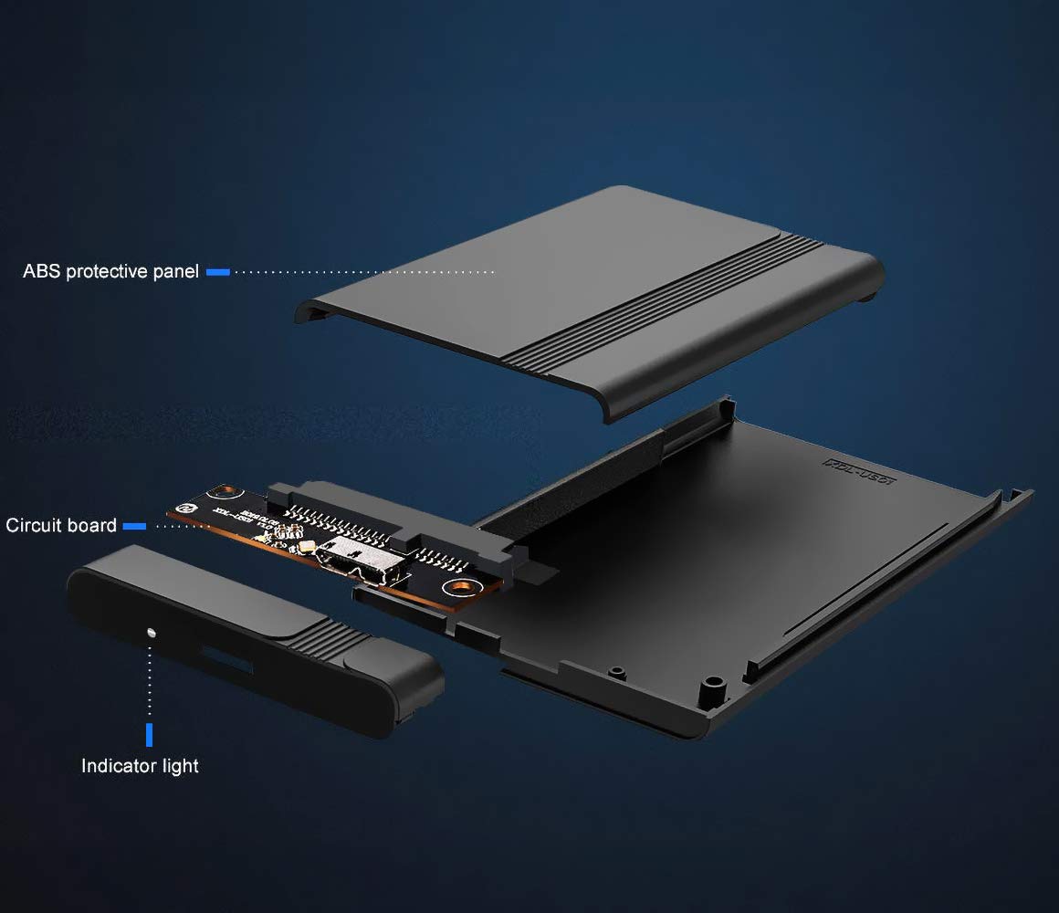 Oyen Digital USB 3.0 to 2.5"" SATA Screwless External Hard Drive/SSD Enclosure (VLU3B25)