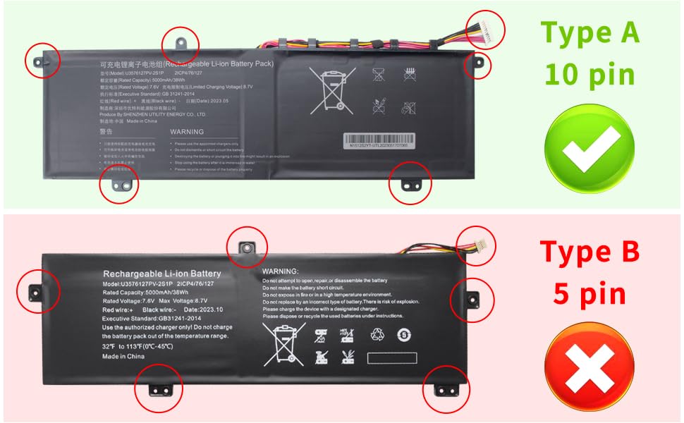 DGFTB U3576127 U3576127PV U3576127PV-2S1P Laptop Battery for Gateway GWTN156-11 GWTN156-11BK GWTN156-11BL GWTN156-11GN GWTN156-11RD RTDPART 5080270P