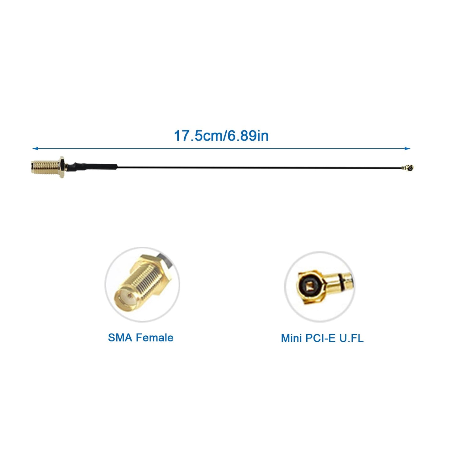 ALMOCN 2PCS 915MHz LoRa Antenna 5dBi Gain Omni-Directional SMA Male Connector + 2PCS IPEX Extension Cable for LoRa Development Board, Security