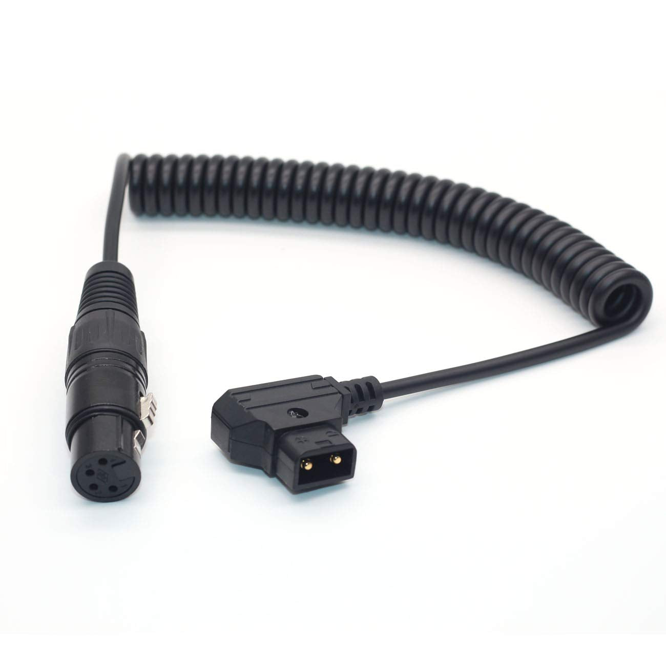 SZJELEN Dtap to XLR 4Pin Female Power Cable for Power Supply Battery Adapter DSLR Camcorder (Spring Line)