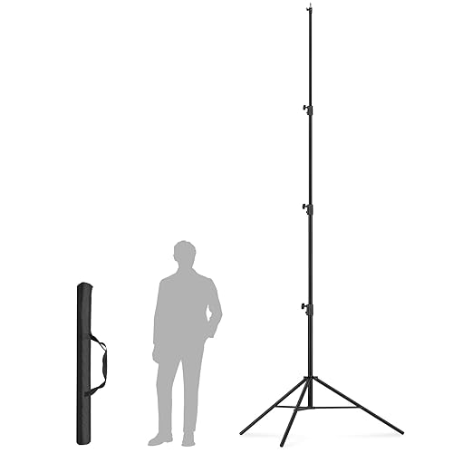 13.1' Heavy Duty Light Stand Photography, Sdfghj 157.2in/4m/400cm Adjustable Metal Professional Sky High Tripod with Built-in Spring Cushion
