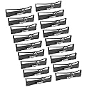 SPEEDYINKS Compatible Printer Ribbon Cartridge Replacement for Epson S015337 (Black, 18-Multipack) Compatible with The Following Epson Printer Model