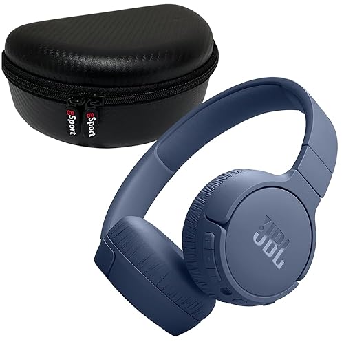 JBL Tune 670NC Wireless On Ear Noise Cancelling Headphone with gSport Case (Blue)