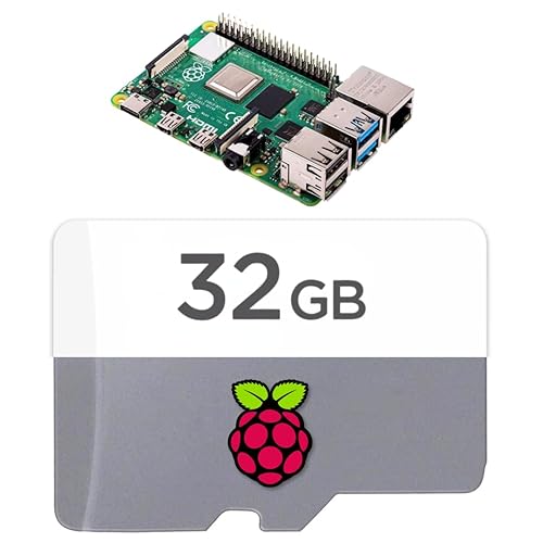 STEADYGAMER - 32GB Raspberry Pi Preloaded (RASPBIAN/Raspberry Pi OS) SD Card | 5, 400, 4, 3B+, 3A+, 3B, 2, Zero Compatible with All Pi Models