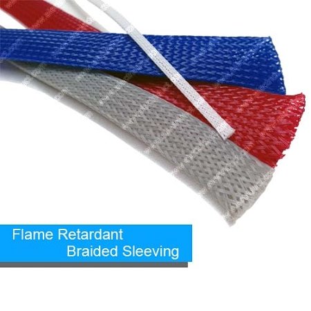 Electriduct 1/8" PET Expandable Braid Sleeving Flame Retardant Flexible Wire Mesh for Cord Management and Cable Protection - 25 Feet - Red