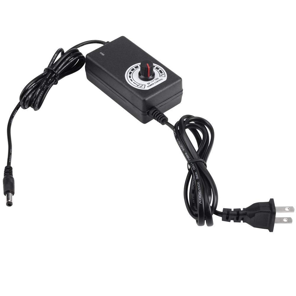 AC to DC Converter 110V-240V AC to DC 3-12V 2A Power Supply-Adjustable for Motor Speed Controller 110-240V