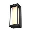 Globe Electric 12W LED Integrated Matte Black Outdoor Wall Sconce with Frosted Glass
