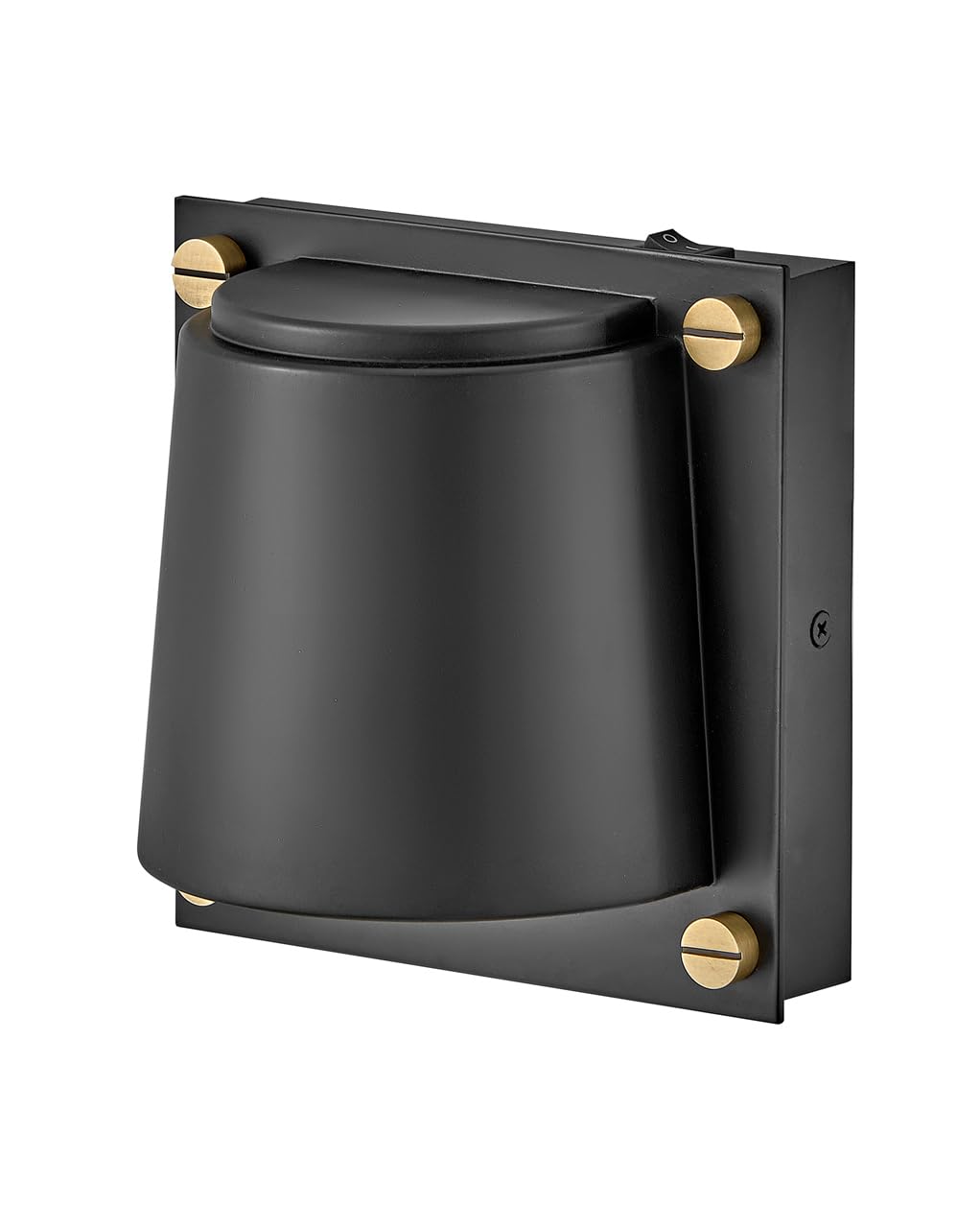 Hinkley Scout Single Light Wall Sconce, Compact, LED Included, On/Off Switch, Interchangeable Decorative Screws, Black Finish