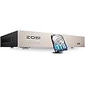 ZOSI 8CH 1080P Surveillance DVR Video recorders with 1TB Hard Drive Supports 4-in-1 HD-TVI CVI CVBS AHD 960H Security Cameras, Motion Detection