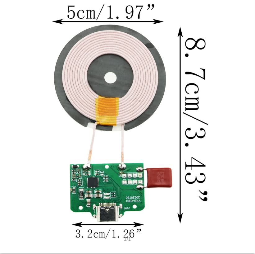 SJZBIN 15W Qi Wireless Charger PCBA Circuit Board with Coil Pad Charging