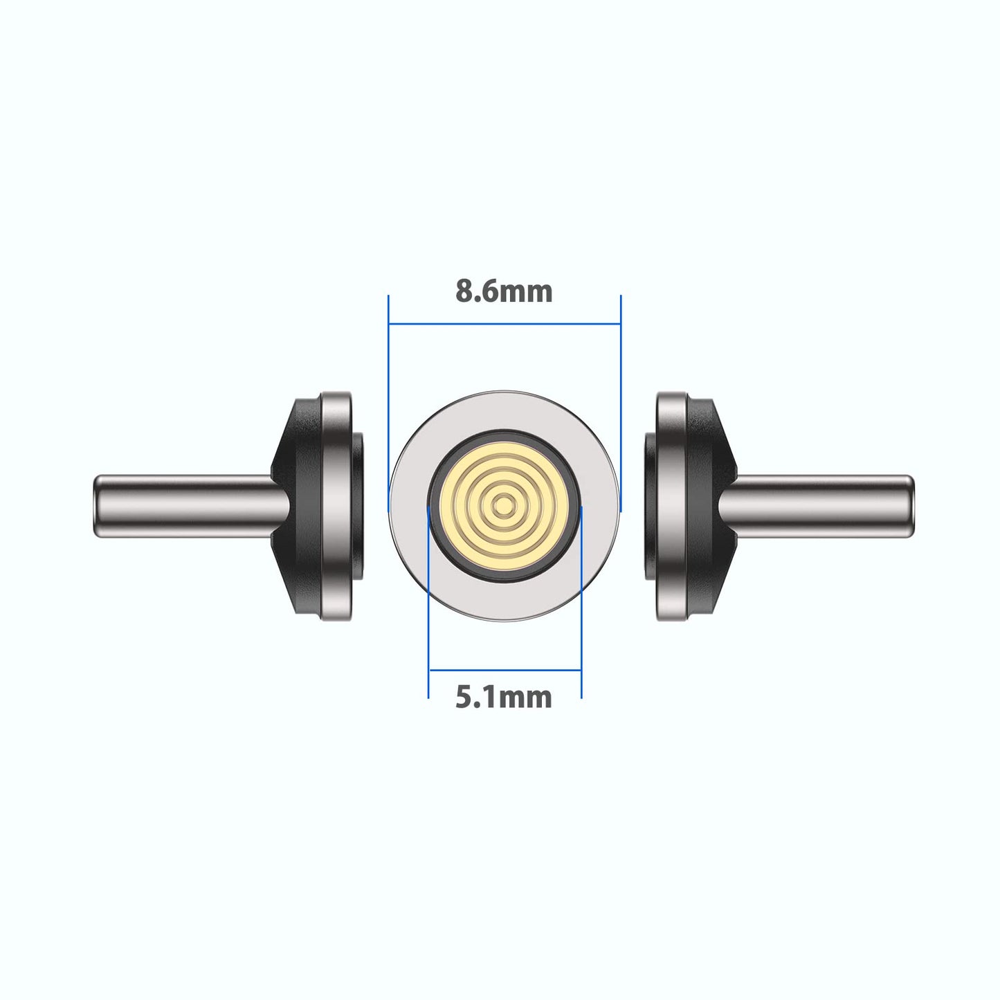 A.S 9Pin Type C Quick Charge Magnetic Adapter [3pcs], Magnetic Plug Replacement Phone Dust Cover Connector for PD60W Magnet USB Charging Cable (Type