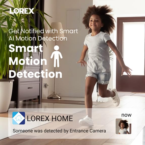 Lorex 2K Dual Lens Indoor Wi-Fi Security Camera | Auto-Tracking | 360° Pan-Tilt | Person & Pet Detection | IR Night Vision | 2-Way Talk | Call Button
