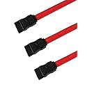 TRONWIRE 3-Pack Straight SATA III Cable 6Gbps 13 Inch for HDD, SSD, DVD Burner & More