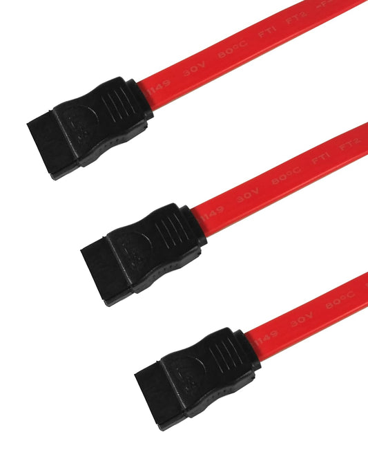 TRONWIRE 3-Pack Straight SATA III Cable 6Gbps 13 Inch for HDD, SSD, DVD Burner & More