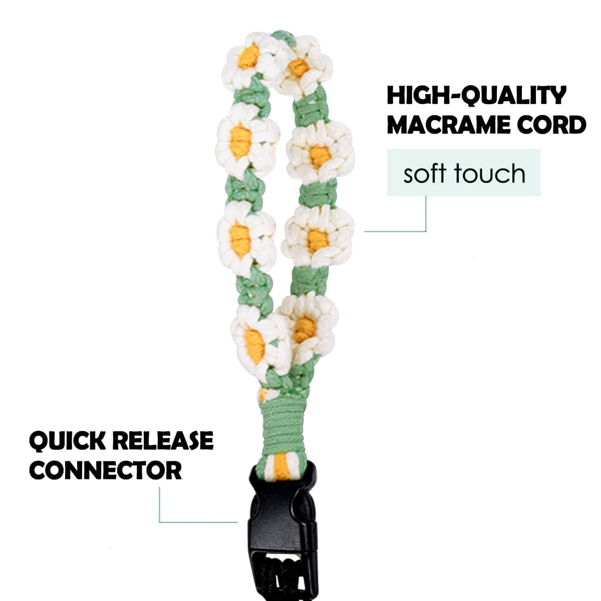 VICHUNHO Adjustable Pocket 3 Wrist Lanyard, Hand Strap, Wristlet for DJI OSMO Pocket 3 Accessories with 1/4" Screw (Green, Generic)