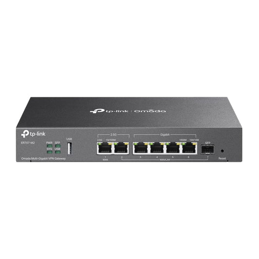 TP-Link ER707-M2 | Omada Multi-Gigabit VPN Router | Dual 2.5Gig WAN Ports | High Network Capacity | SPI Firewall | Omada SDN Integrated | Load Balance