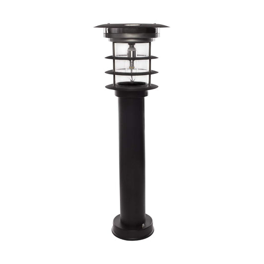 Gama Sonic Solar Pathway Light, Stainless Steel Bollard LED Lamp, Waterproof Outdoor Landscape Lights (GS-214)