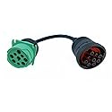YPP Gray 9Pin Type1 J1939 Port to New Green 9pin Type2 J1939 Port Cable Turn 9p Type1 to 9p Type2