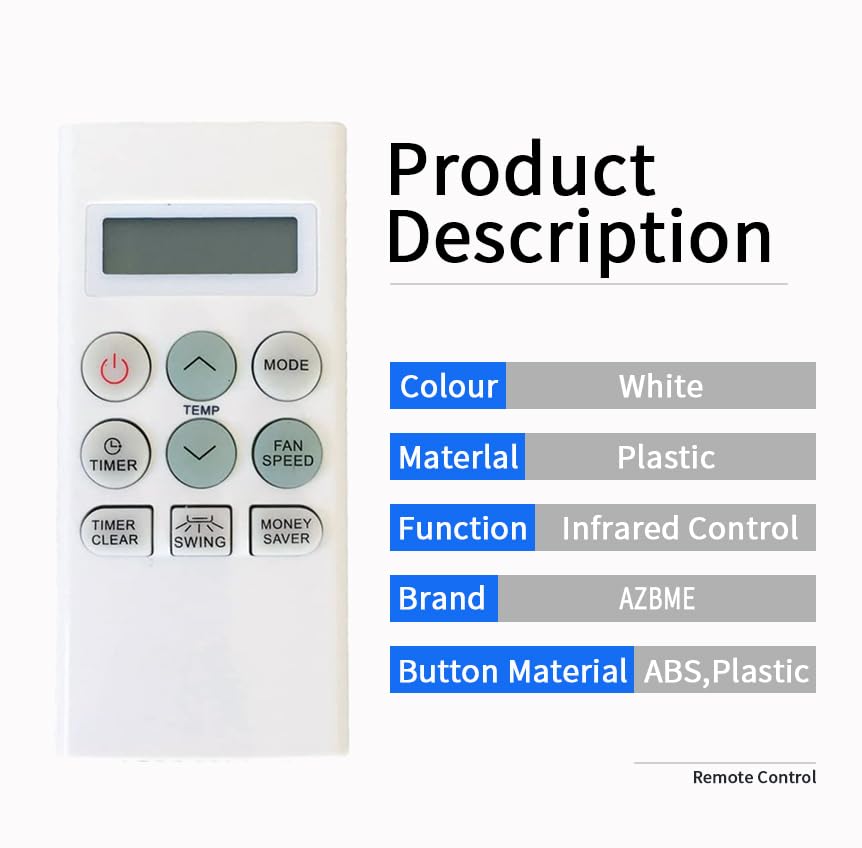 Replacement Remote Control for Friedrich Air Conditioner AC AKB73756214 AKB73756218 AKB73756215 AKB73616106 AKB73756213 CP24G30B CP24G30B EP08G11A