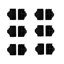 Silicone 12Pcs Ethernet Hub Port RJ45 Anti-Dust Cover Plugs Protector Stopper Cap for Female Port Black for TV,Computer,Other Devices.