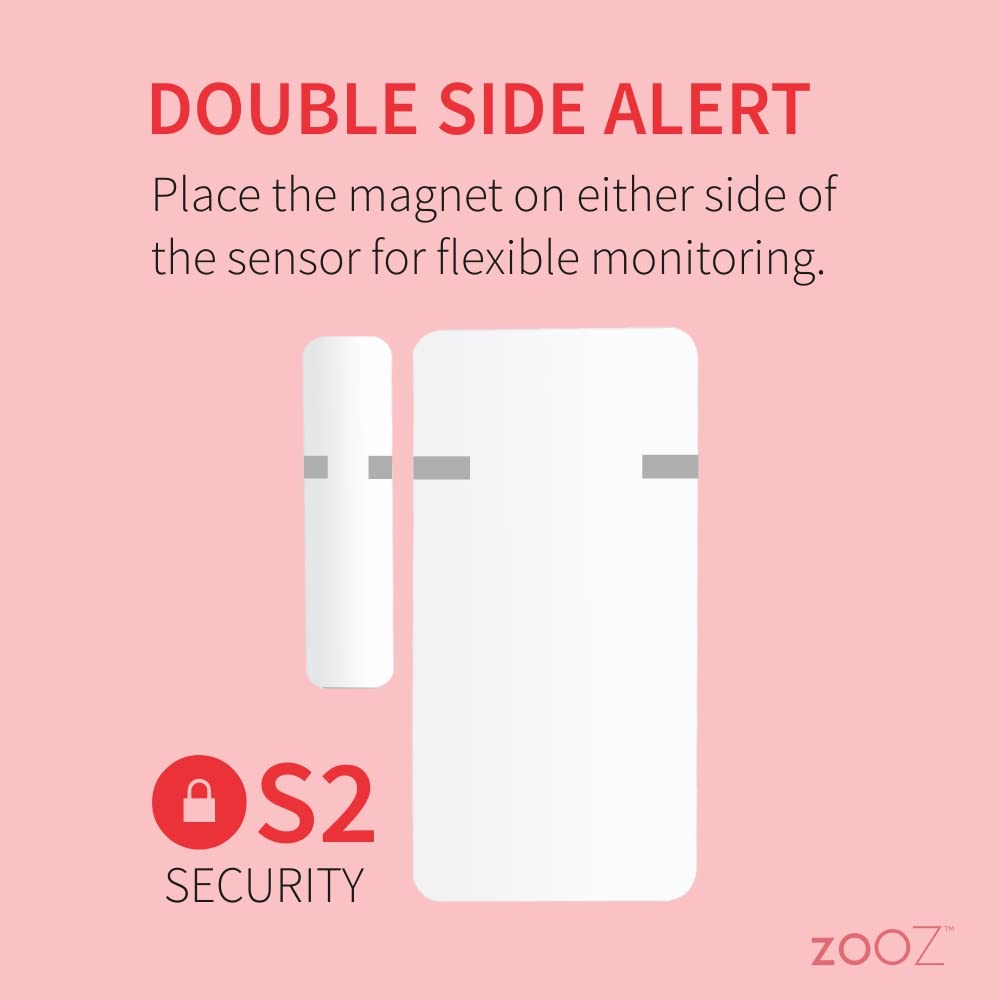 Zooz 800 Series Z-Wave Long Range Open|Close XS Sensor ZSE41 800LR for Door, Window, and Gate Monitoring. Hub Required (Sold Separately). Compatible