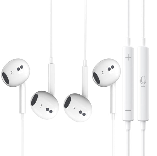 2 Packs Wired Headphones for iPhone 14 Earphones Wired Nosie Reduction Built-in Microphone&Volume Control Headsets?Earbuds for iPhone