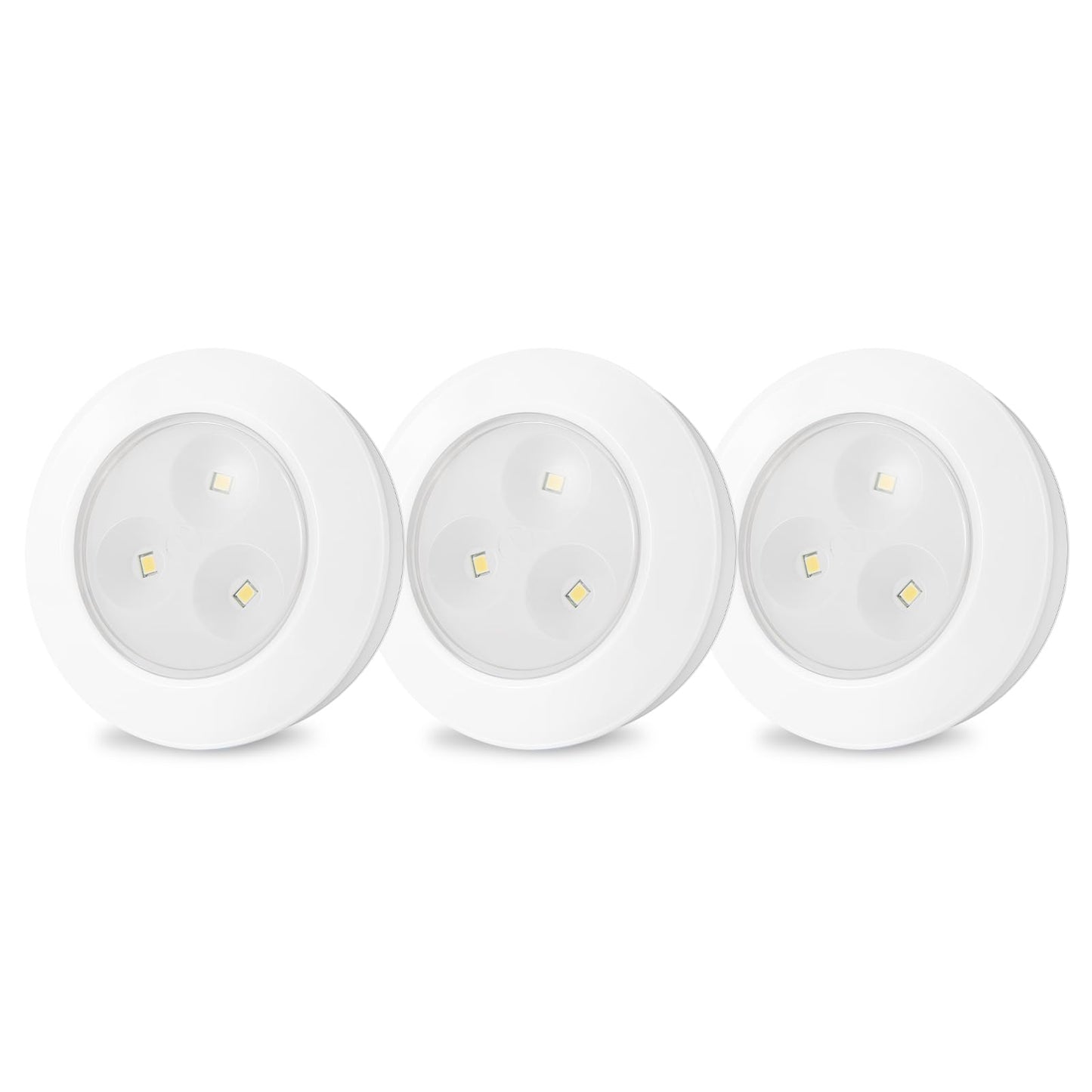 LUXSWAY LED Puck Light, Ultra-Thin Touch Light, Battery Operated, Tap Lights, 60 Lumens, Stick on Lights, Under Cabinet Lighting, Ideal for Kitchen