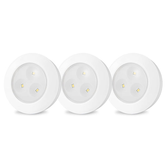 LUXSWAY LED Puck Light, Ultra-Thin Touch Light, Battery Operated, Tap Lights, 60 Lumens, Stick on Lights, Under Cabinet Lighting, Ideal for Kitchen