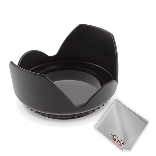 Zeikos 58MM Tulip Flower Lens Hood for Canon EOS 70D 77D 80D Rebel T7 T7i T6i T6s T6 SL2 SL3 DSLR Cameras with Canon EF-S 18-55mm f/3.5-5.6 is Lens