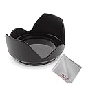 Zeikos 58MM Tulip Flower Lens Hood for Canon EOS 70D 77D 80D Rebel T7 T7i T6i T6s T6 SL2 SL3 DSLR Cameras with Canon EF-S 18-55mm f/3.5-5.6 is Lens