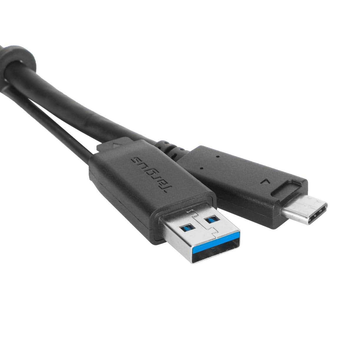Targus USB-C Male to USB-C Male Cable with Screw and USB-A Tether, 1M Length for Secure and Reliable Connectivity, Compact Design for Travel