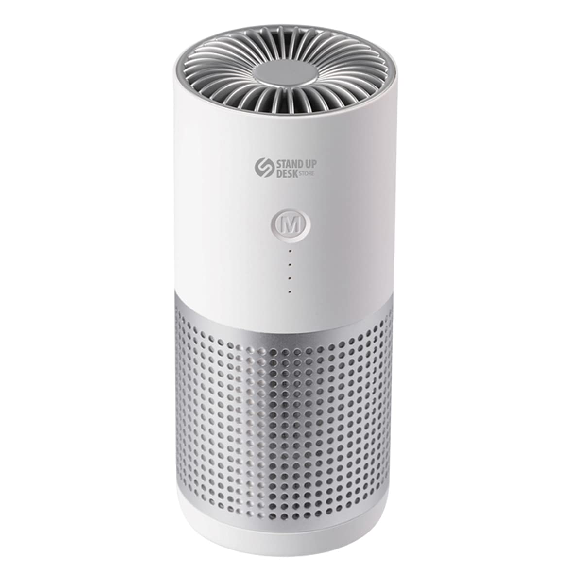 Stand Up Desk Store Portable USB Car Cupholder HEPA Air Purifier with Replaceable Filter (White)