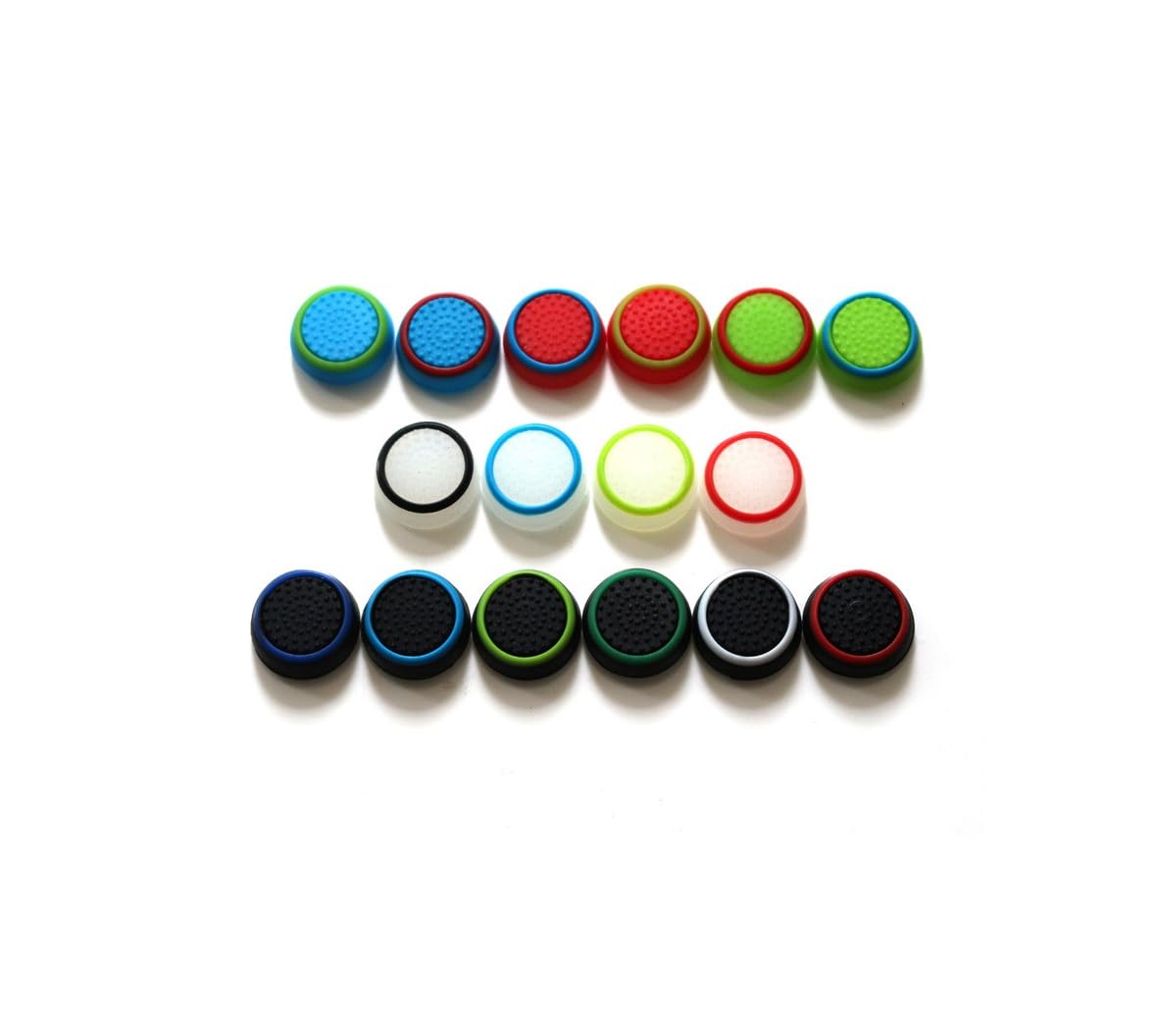 Obeka Compatible with 8 Pairs Thumb Grips Silicone Analog Stick Covers Thumbstick Controller Replacement Joystick Cap PS4 PS3 PS2 Xbox One Xbox 360