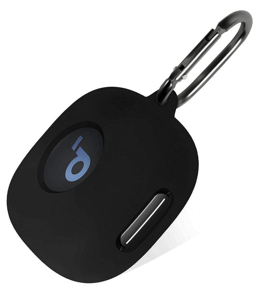 Geiomoo Silicone Case for Anker Soundcore Sport X20, Protective Cover with Carabiner (Black)