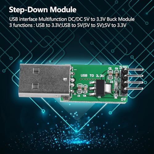 Step-Down Module, CE009 5V to 3.3V DC-DC USB Power Supply Module Step-Down Converter Module