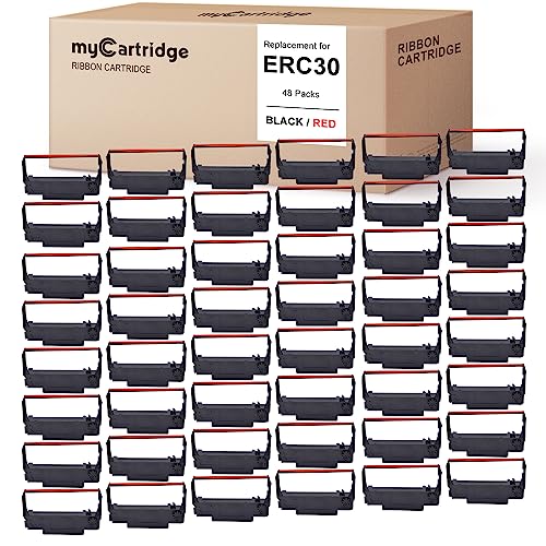 myCartridge Compatible Ribbon Cartridge Replacement ERC30 ERC-30 ERC 30 34 38 B/R for use in ERC38 NK506 (Black Red, 48 Pack)