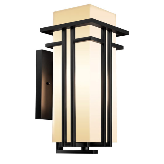 Yoenecea Outdoor Lighting Fixtures Wall Mount, Outdoor Wall Lights Modern with Frosted Glass, Aluminum Exterior Light for House Outdoor Wall Lantern