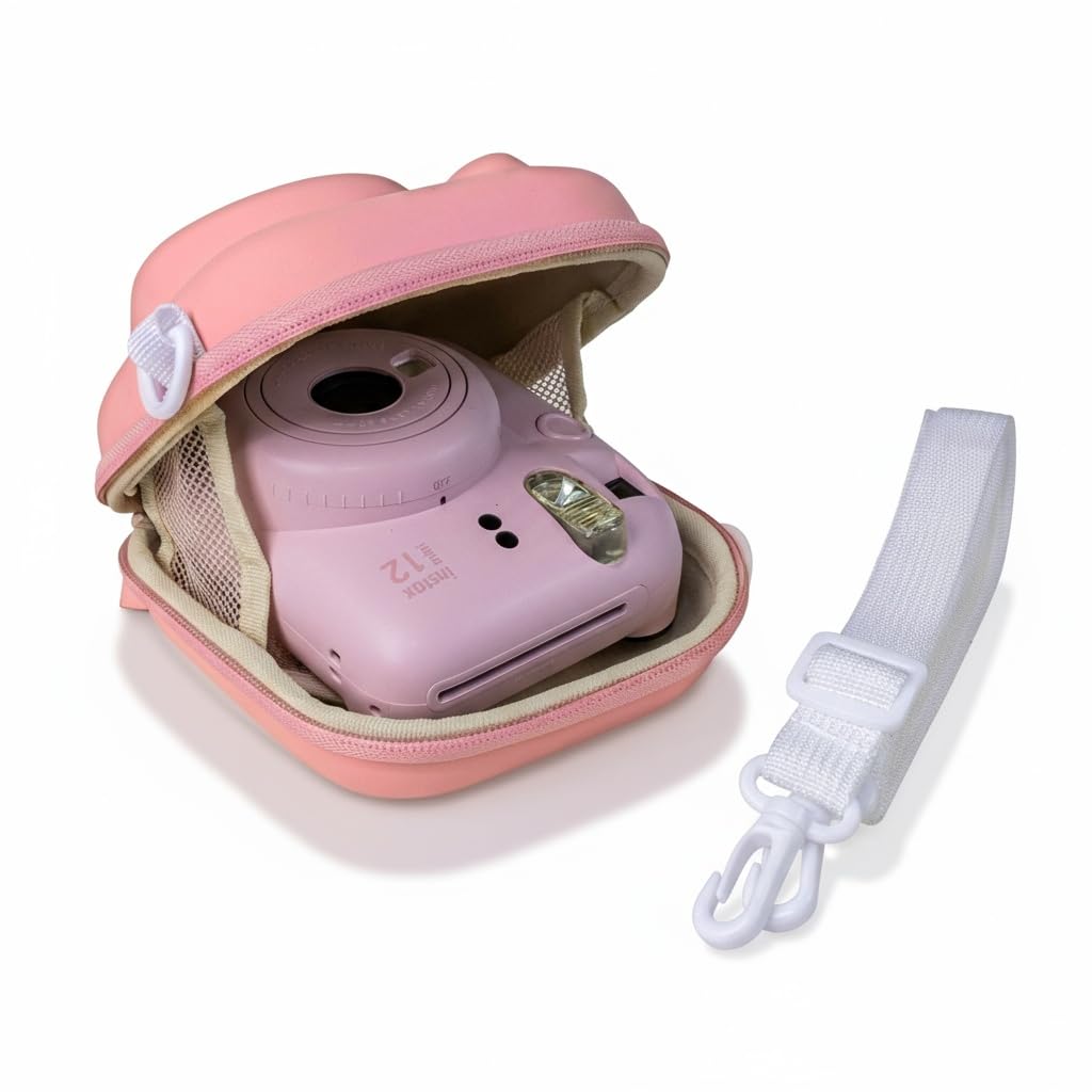 CltrCr Camera Protective Case for Instax Mini Camera, Hard Carrying Case EVA Storage Protective Bag with Shoulder Strap for Fuji Mini