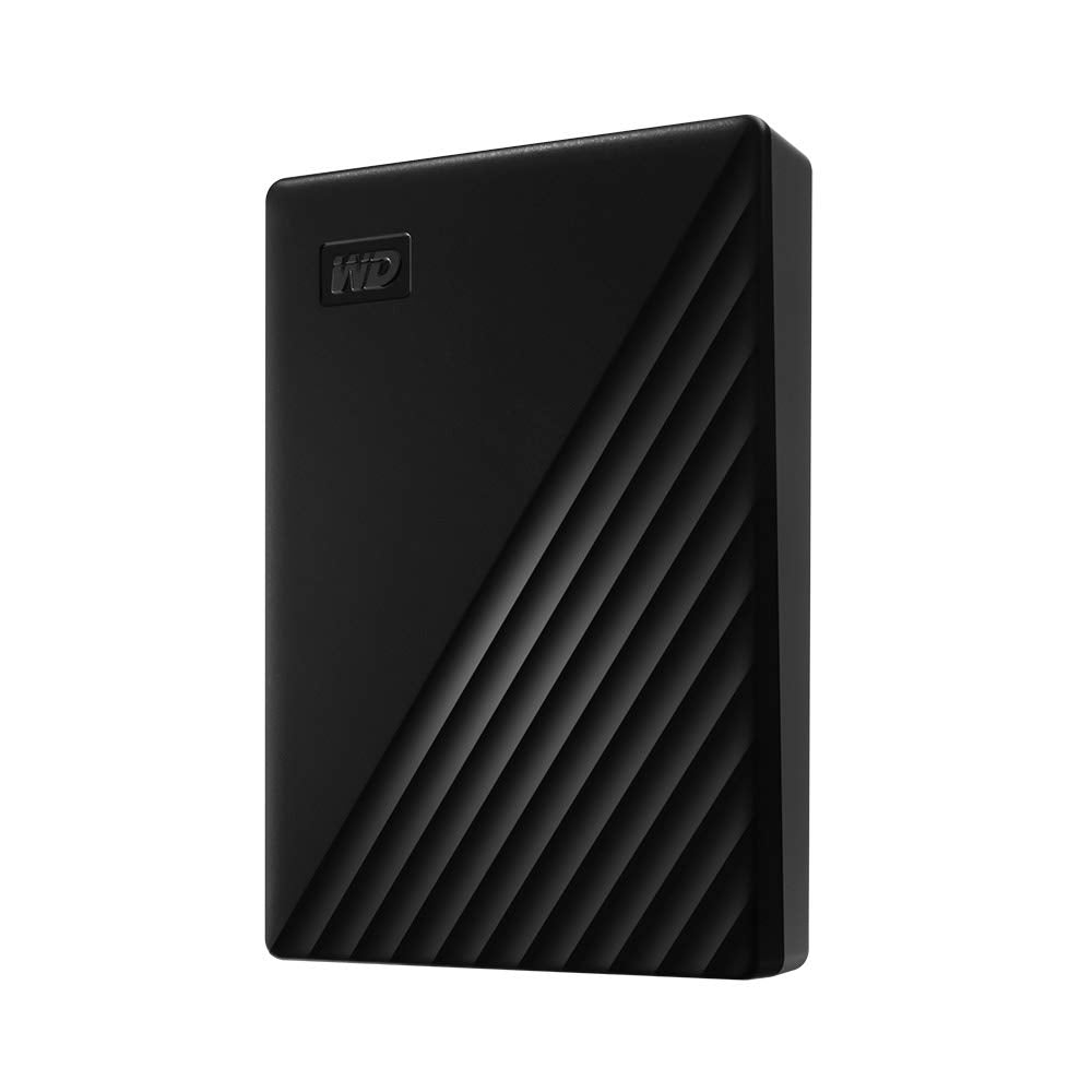 WD 5TB My Passport, Portable External Hard Drive, Black, backup software with defense against ransomware, and password protection, USB 3.1/USB 3.0